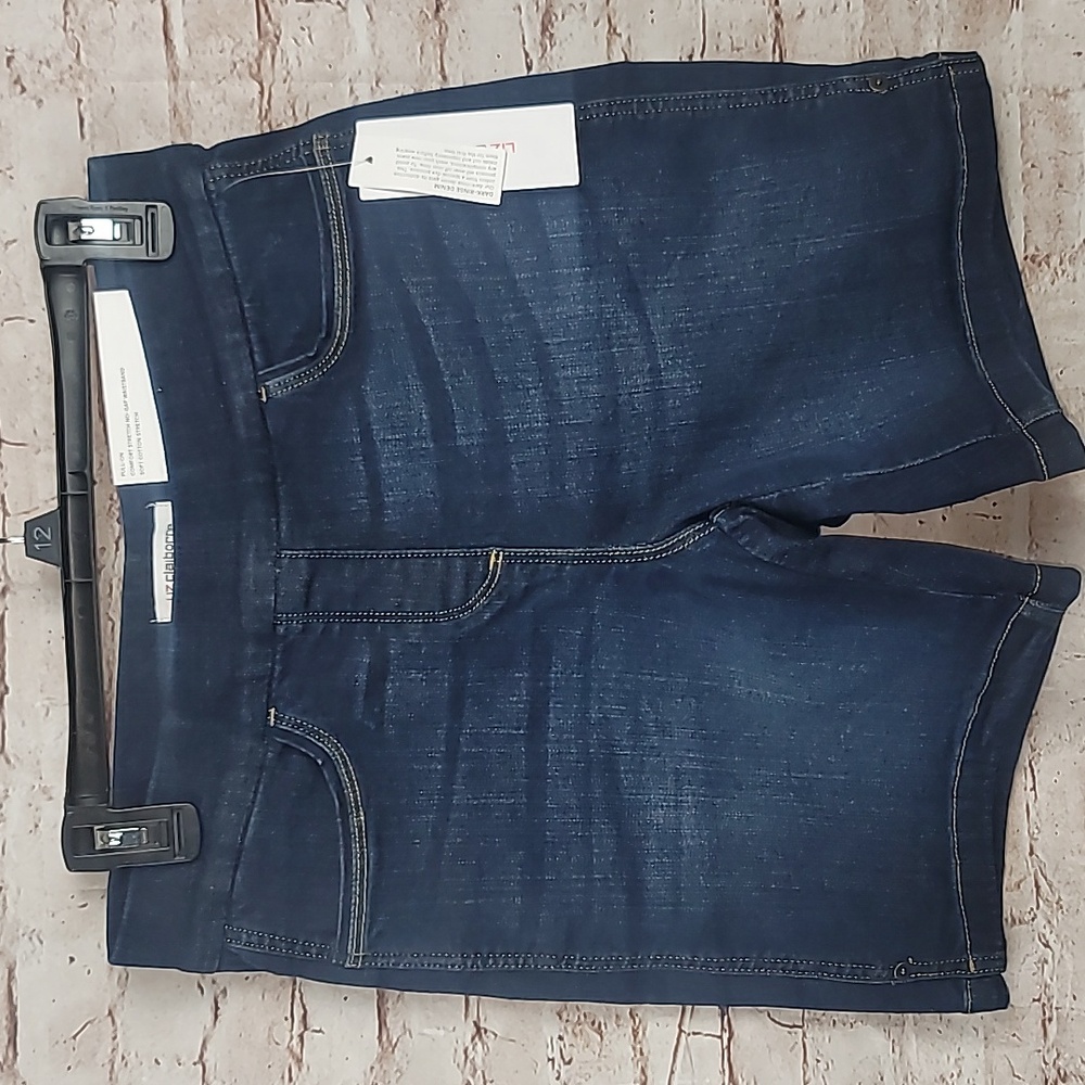 Liz claiborne pull on jean shorts mid rise size 6 new with tags nwt